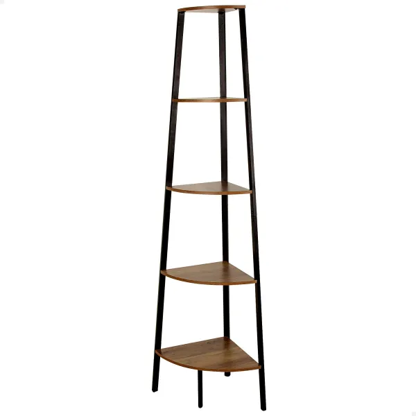 Полка Max Home Чёрный Железо Деревянный MDF 5 Полки 35 x 160 x 35 cm