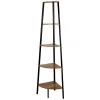 Полка Max Home Чёрный Железо Деревянный MDF 5 Полки 35 x 160 x 35 cm