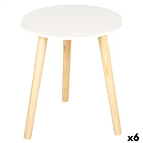 Side table Max Home White 35 x 40 x 35 cm (6 Units)