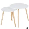 Dviejų staliukų rinkinys Max Home Balta 50 x 50 x 50 cm (2 vnt.)