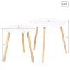 Dviejų staliukų rinkinys Max Home Balta 50 x 50 x 50 cm (2 vnt.)