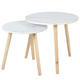 Набор из двух столиков Max Home Белый 48 x 45 x 48 cm