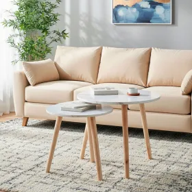 Набор из двух столиков Max Home Белый 48 x 45 x 48 cm