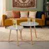 Набор из двух столиков Max Home Белый 48 x 45 x 48 cm