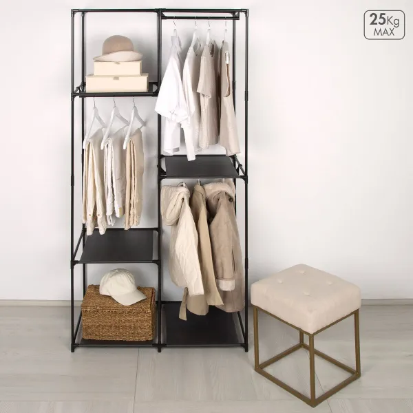 Органайзер для одежды и обуви Max Home Чёрный 88 X 167 X 45 CM 2 штук