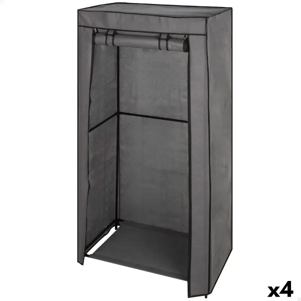 Vaatteiden ja kenkien säilytyskaappi Max Home Tumman harmaa 70 X 148 X 44 CM 4 osaa