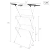 Pyykkinaru Max Home Metalli 62 X 140 X 45 CM (2 osaa)