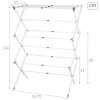 Apģērbu Žāvēšanas Aukla Max Home Metāls 75 X 104 X 37 CM (2 gb.)