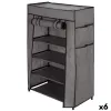 Apavu plaukts Max Home Melns Pelēks Metāls Tekstils 60 X 90 X 30 CM (6 gb.)