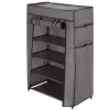 Тумба для обуви Max Home Чёрный Серый Металл Текстиль 60 X 90 X 30 CM (6 штук)