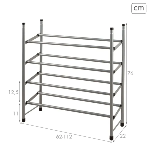 Kenkäteline Max Home Metalli 112 X 67 X 22 CM (4 osaa)