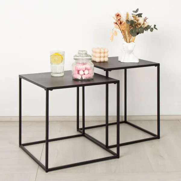Set of 2 tables Max Home 38 x 37 x 38 cm (2 osaa)