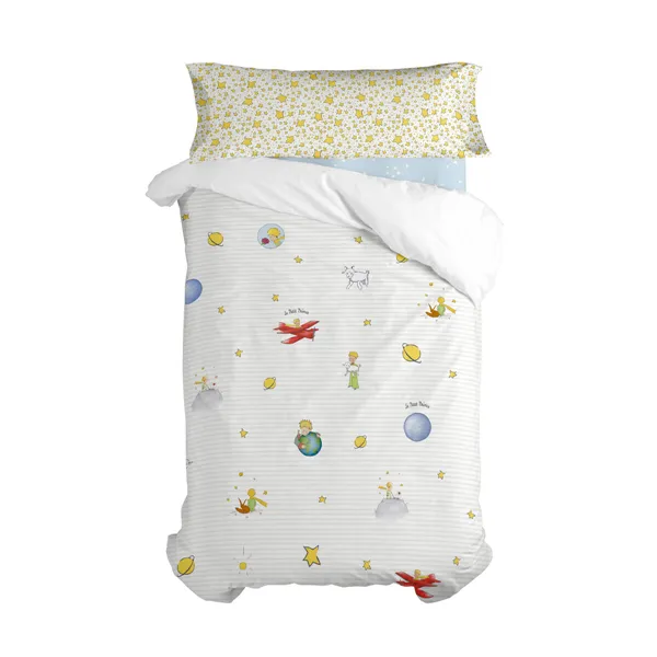 Duvet cover set HappyFriday Le Petit Prince Multicolour Single 2 Pieces