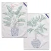 Set of Cloths HappyFriday Multicolour 70 x 50 cm Plant (2 Pieces)