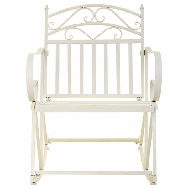 Rocking chair Alexandra House Living White Iron 24 x 45 x 24 cm