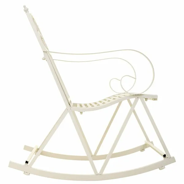 Rocking chair Alexandra House Living White Iron 24 x 45 x 24 cm