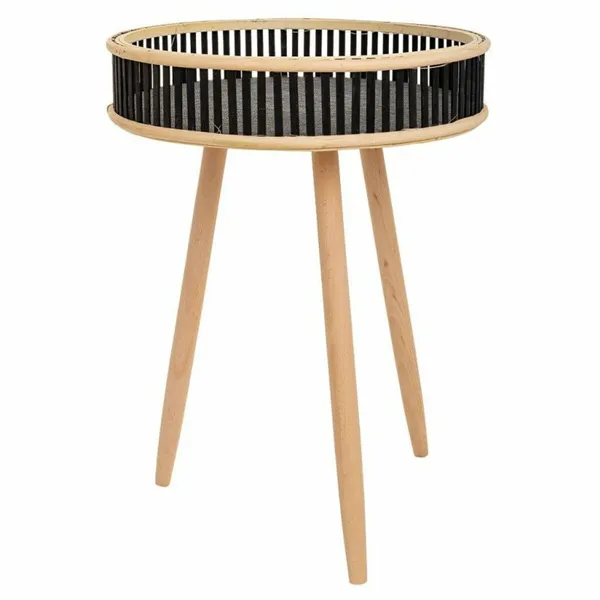 Set of 3 tables Alexandra House Living Black Wood Bamboo