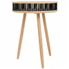 Set of 3 tables Alexandra House Living Black Wood Bamboo