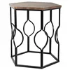 Set of 2 tables Alexandra House Living Brown Black Iron MDF Wood 39 x 57 x 39 cm