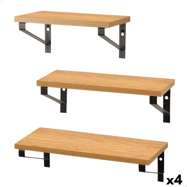 Hyllyt Max Home Rauta Puu MDF 42 X 12 X 16 CM (4 osaa)
