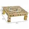 Side table Alexandra House Living Golden Aluminium MDF Wood 38 x 14 x 38 cm