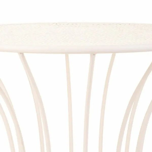 Side table Alexandra House Living White Iron 20 x 50 x 21 cm