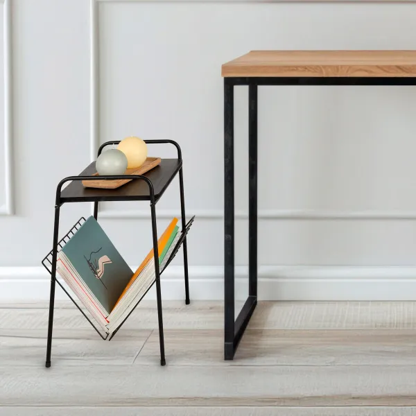 Coffee Table Max Home Iron MDF Wood (4 Units)