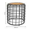 Centre Table Alexandra House Living Brown Black Grey Iron Fir wood 44 x 45 x 44 cm