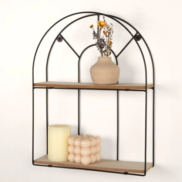 Shelves Max Home Iron MDF Wood 35 X 45 X 10 CM (6 Units)