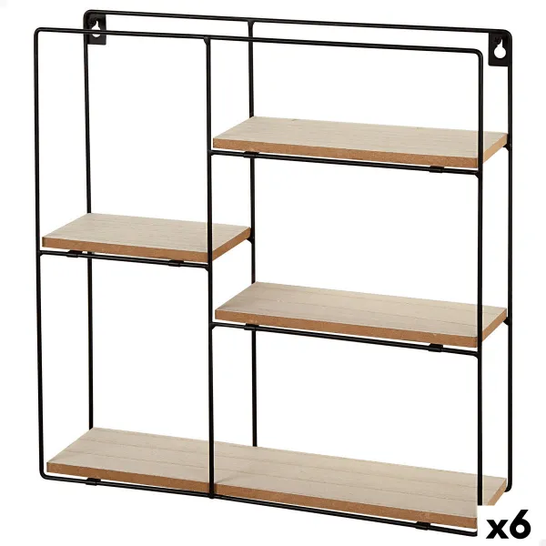 Hyllyt Max Home Rauta Puu MDF 40 x 40 x 10 cm (6 osaa)