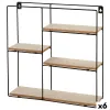 Plaukti Max Home Dzelzs Koks MDF 40 x 40 x 10 cm (6 gb.)