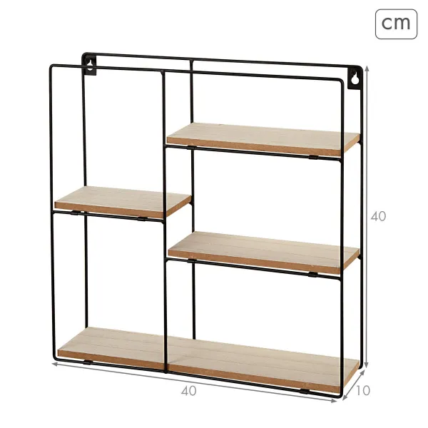 Hyllyt Max Home Rauta Puu MDF 40 x 40 x 10 cm (6 osaa)