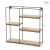 Shelves Max Home Iron MDF Wood 40 x 40 x 10 cm (6 Units)