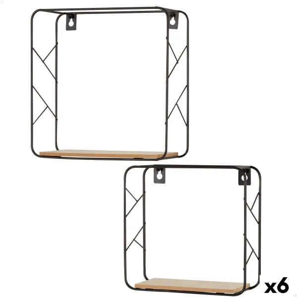 Полка Max Home Железо Деревянный MDF 25 x 25 x 10 cm (6 штук)