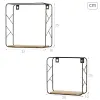 Полка Max Home Железо Деревянный MDF 25 x 25 x 10 cm (6 штук)