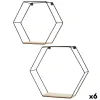 Lentyna Max Home Geležis Medžio MDF 29 X 26 X 10 CM (6 vnt.)
