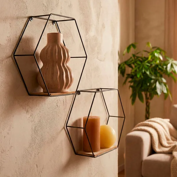 Shelves Max Home Iron MDF Wood 29 X 26 X 10 CM (6 Units)