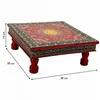 Side table Alexandra House Living Red Aluminium MDF Wood 38 x 14 x 38 cm