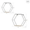 Hyllyt Max Home Rauta Puu MDF 29 X 26 X 10 CM (6 osaa)