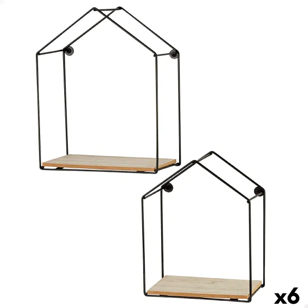 Hyllyt Max Home Rauta Puu MDF 21 x 25 x 10 cm (6 osaa)