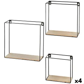 Lentyna Max Home Geležis Medžio MDF 30 x 30 x 10 cm (4 vnt.)