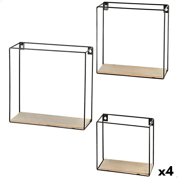 Полка Max Home Железо Деревянный MDF 30 x 30 x 10 cm (4 штук)