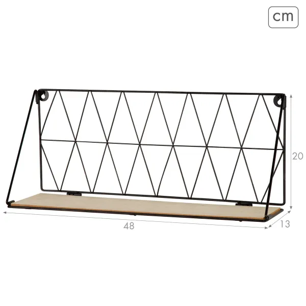 Hyllyt Max Home Rauta Puu MDF 48 X 20 X 13 CM (6 osaa)