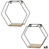 Hyllyt Max Home Rauta Puu MDF 30 X 27 X 10 CM (6 osaa)