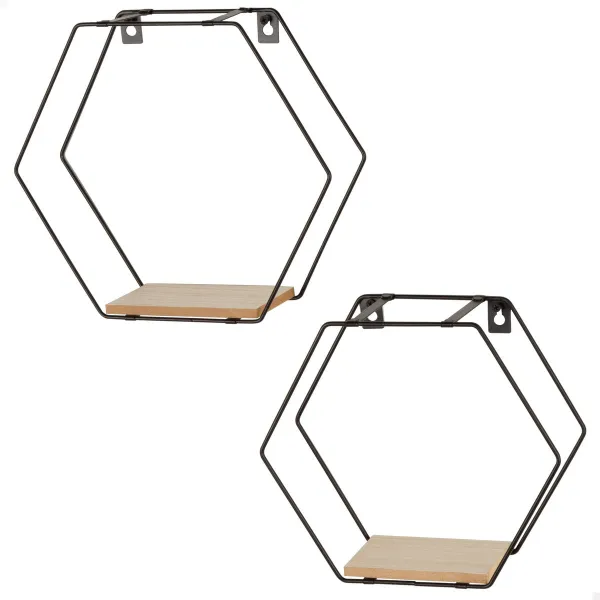 Hyllyt Max Home Rauta Puu MDF 30 X 27 X 10 CM (6 osaa)