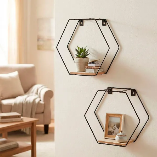 Shelves Max Home Iron MDF Wood 30 X 27 X 10 CM (6 Units)