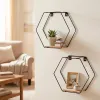 Hyllyt Max Home Rauta Puu MDF 30 X 27 X 10 CM (6 osaa)