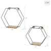 Plaukti Max Home Dzelzs Koks MDF 30 X 27 X 10 CM (6 gb.)