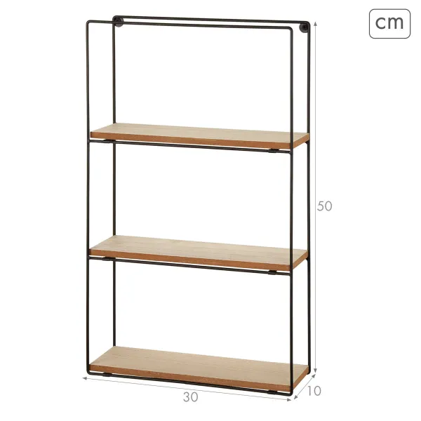 Полка Max Home Железо Деревянный MDF 30 x 50 x 10 cm (4 штук)