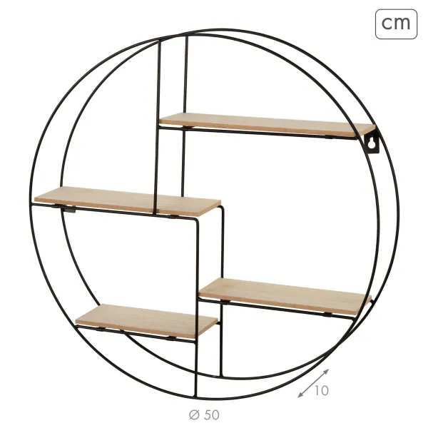 Hyllyt Max Home Rauta Puu MDF 50 x 50 x 10 cm (4 osaa)